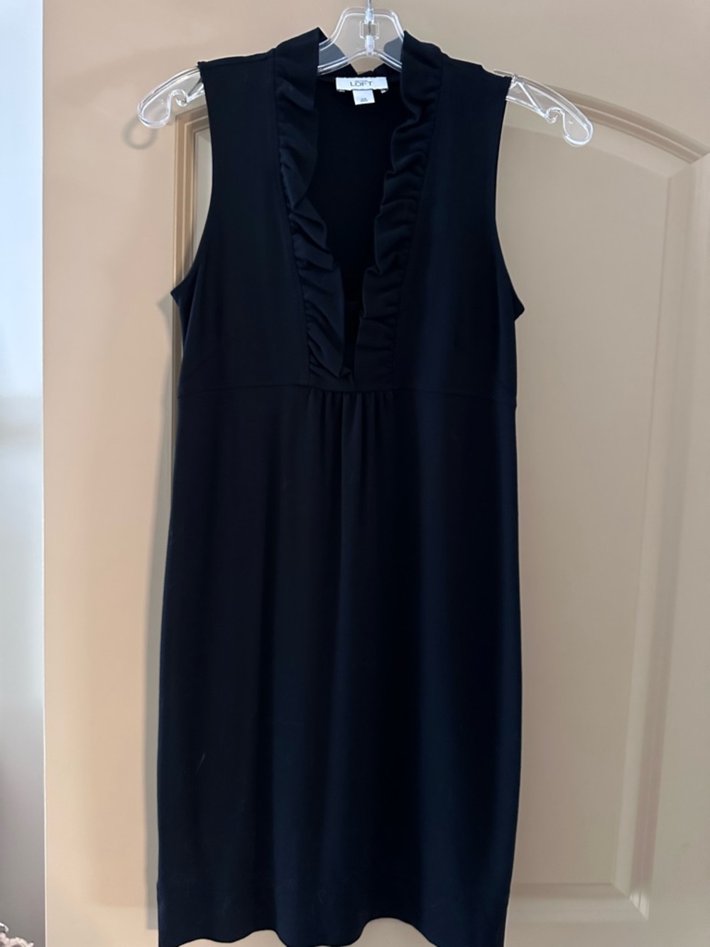 Ann Taylor Loft Ruffle Sundress XS Black NWOT